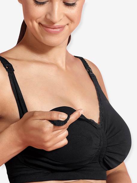 Soutien-gorge rembourré grossesse et allaitement sans coutures Carri-gel NOIR - vertbaudet enfant 