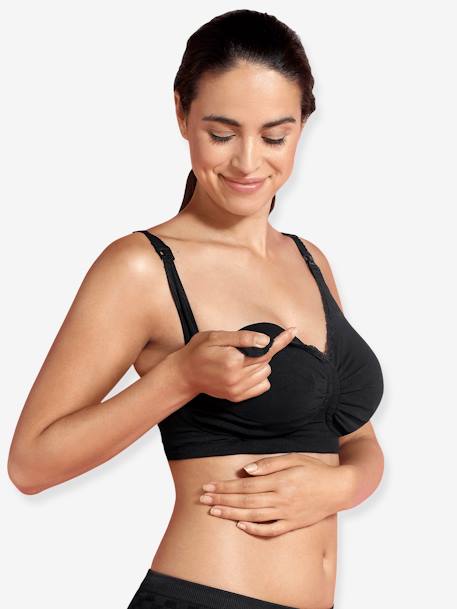 Soutien-gorge rembourré grossesse et allaitement sans coutures Carri-gel NOIR - vertbaudet enfant 