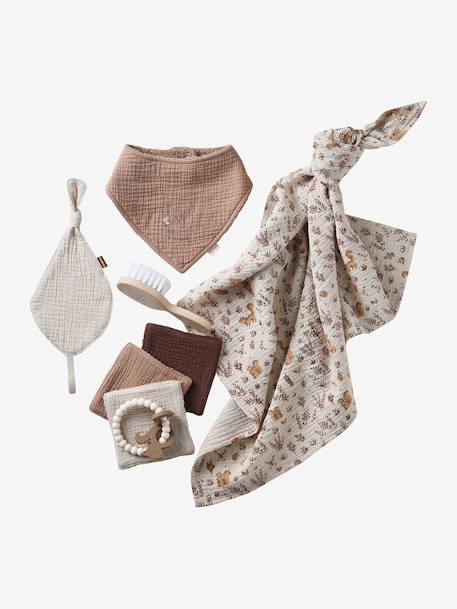 Coffret cadeau naissance bleu grisé+ficelle - vertbaudet enfant 