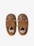 Chaussons bébé cuir élastiqués chocolat - vertbaudet enfant 