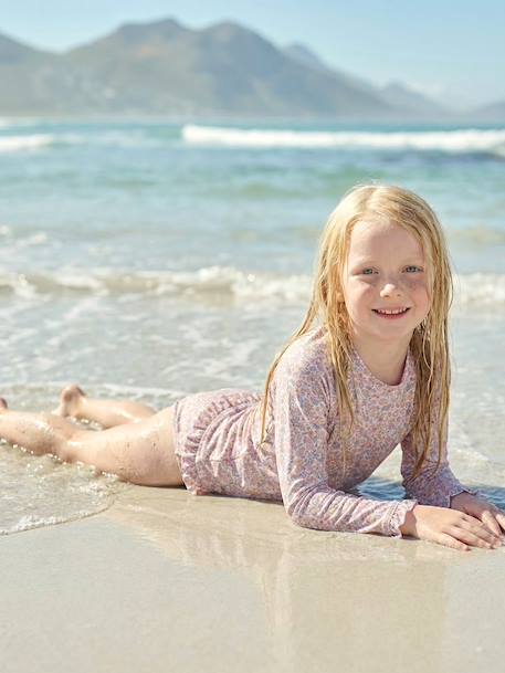 Maillot de bain fille 2 pièces rose pâle - vertbaudet enfant 
