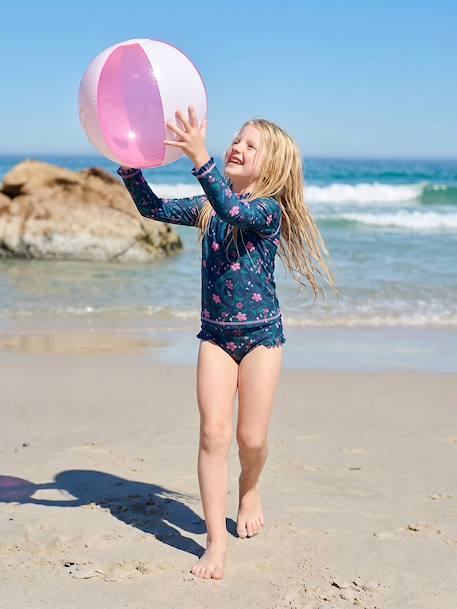 Maillot bain fille 2 pièces anti UV marine - vertbaudet enfant 