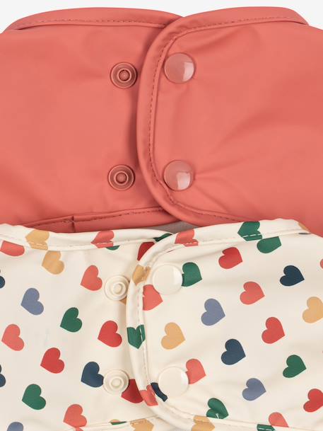 Set van 2 slabbetjes met mouwen rozen - vertbaudet enfant 