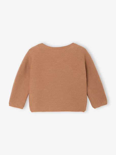 Brassière vest baby van wol en katoen cappuccino+gemêleerd beige+lichtroze+saliegroen+wit - vertbaudet enfant 