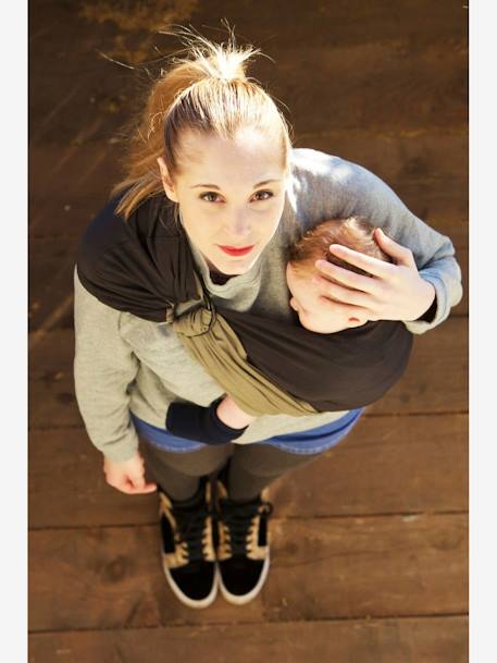 La petite écharpe sans n½ud ANTHRACITE OLIVE+noir+Nude/Caramel - vertbaudet enfant 