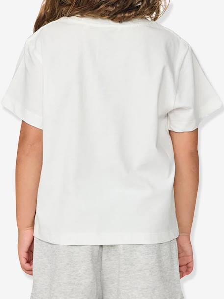 T-shirt manches courtes fille écru - vertbaudet enfant 