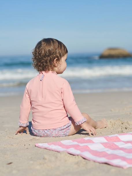 Maillot de bain anti UV 2 pièces rose pâle - vertbaudet enfant 