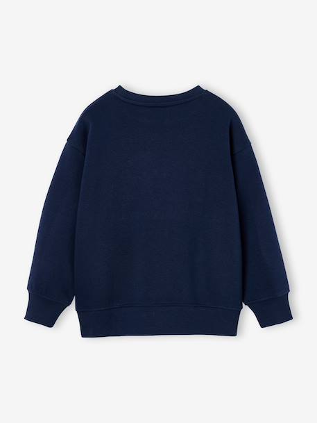 Sweat col rond garçon marine+tomette - vertbaudet enfant 