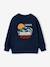 Sweat col rond garçon marine+tomette - vertbaudet enfant 