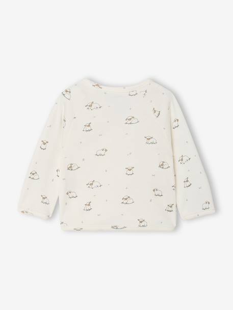 Brassière naissance manches longues cappuccino+écru+vert sauge - vertbaudet enfant 