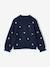 Pull fille manches longues col rond écru+marine+rose - vertbaudet enfant 