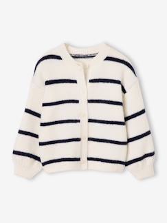 -Gebreid meisjesvest met lange mouwen