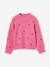 Pull fille manches longues col rond écru+marine+rose - vertbaudet enfant 