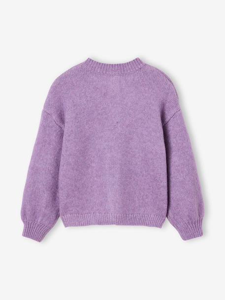Gilet fille manches longues écru+lavande+vert sauge - vertbaudet enfant 