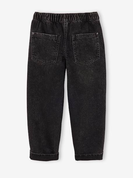 Jean loose morphologie fin double stone+noir - vertbaudet enfant 