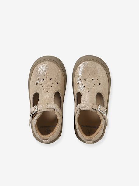 Chaussures premiers pas bébé à boucle or+rose - vertbaudet enfant 