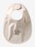 Lot 7 bavoirs naissance en coton bio* beige imprimé+blanc jungle+ficelle+Hérisson+rose pâle+vert d'eau - vertbaudet enfant 