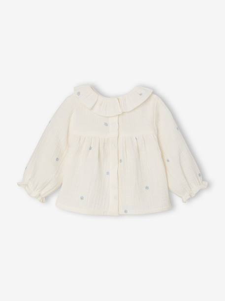 Blouse manches longues bébé écru - vertbaudet enfant 