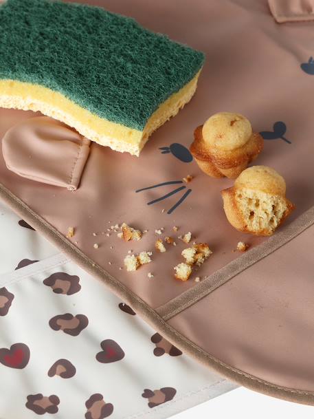 Set van 2 XL slabbetjes hazelnoot+mosterdgeel - vertbaudet enfant 
