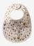 Lot 7 bavoirs naissance en coton bio* beige imprimé+blanc jungle+ficelle+Hérisson+rose pâle+vert d'eau - vertbaudet enfant 