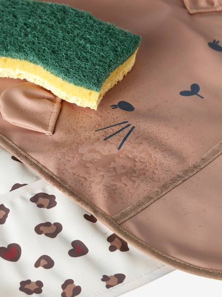 Set van 2 XL slabbetjes hazelnoot+mosterdgeel - vertbaudet enfant 