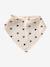 Set met 3 slabbetjes van katoengaas beige, bedrukt+ecru+grijsblauw+lichtroze+saliegroen+set groene panda+set vos+touw+veel beige+WIT - vertbaudet enfant 