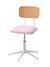 Chaise de bureau métal et bois LIGNE SCHOOL gris+rose - vertbaudet enfant 