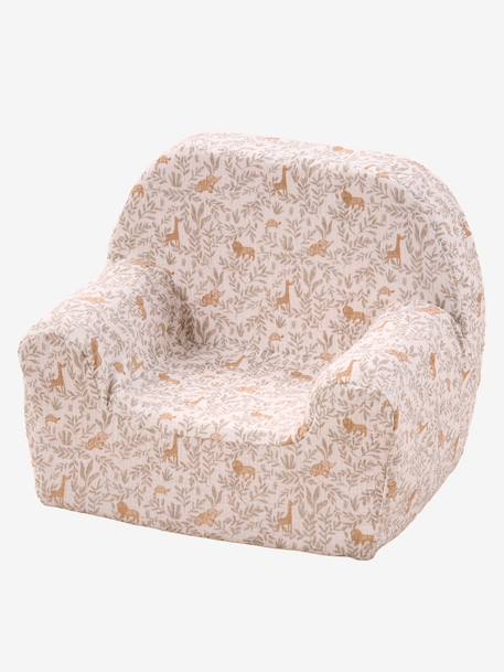 Zetel schuimgaas van katoen beige, bedrukt - vertbaudet enfant 