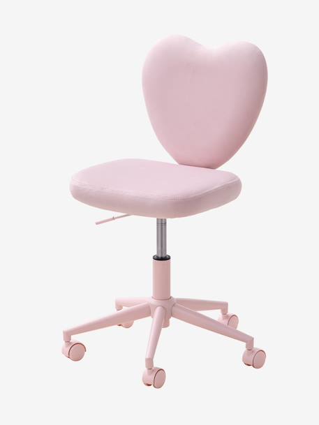 Chaise à roulette enfant cœur rose - vertbaudet enfant 