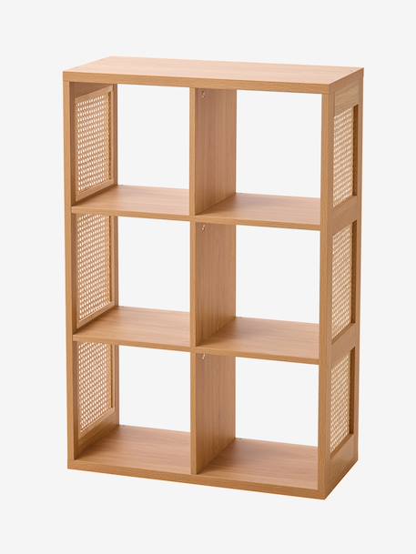 Meuble à cases 6 cases cannage bois - vertbaudet enfant 
