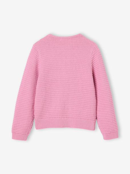 Gilet fille boutonné lilas - vertbaudet enfant 