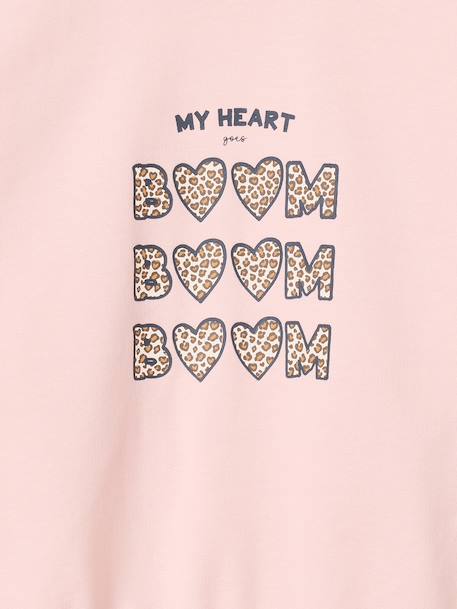Sweat fille col rond mauve+rose pâle - vertbaudet enfant 