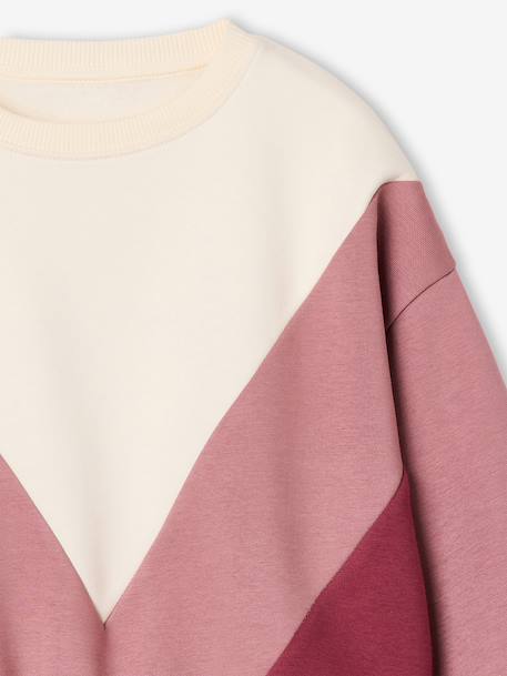 Sweat fille vieux rose - vertbaudet enfant 