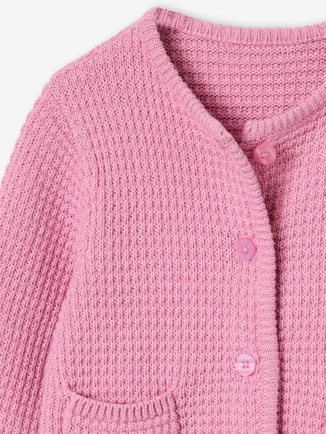 Gilet fille boutonné lilas - vertbaudet enfant 