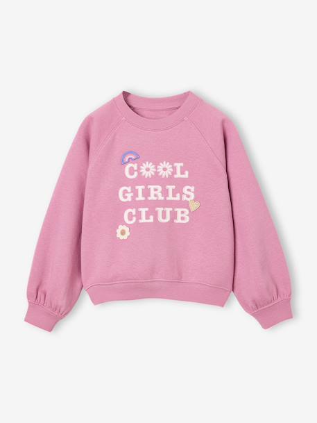 Fille-Sweat fille manches longues col rond
