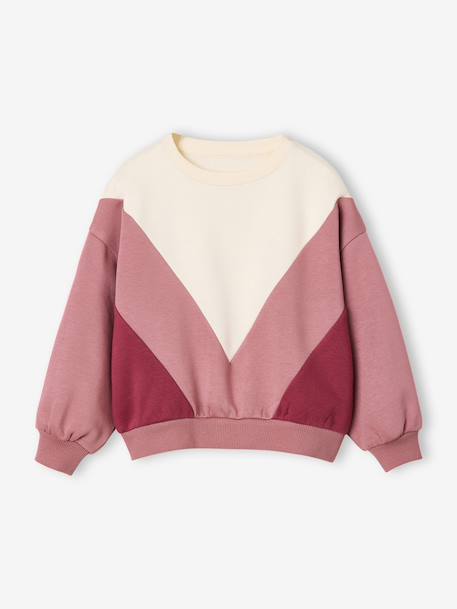 Sweat fille vieux rose - vertbaudet enfant 