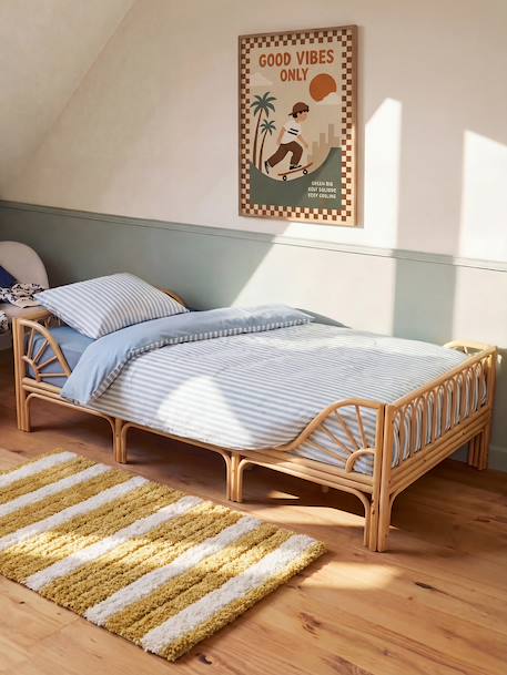 Lit enfant rotin 90x190cm Soleil bois - vertbaudet enfant 