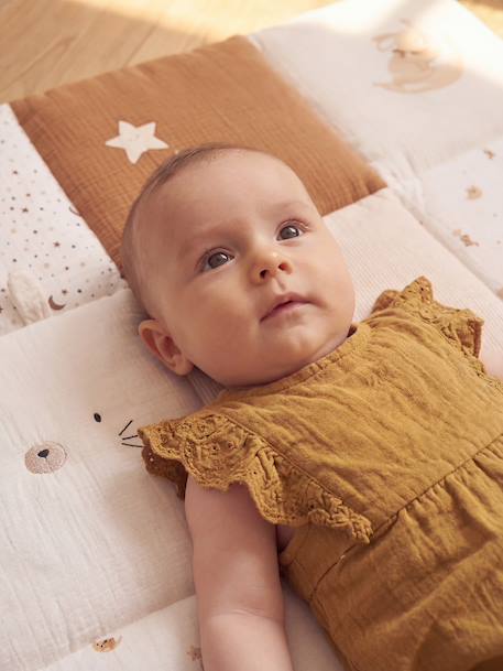 Vloertapijt patchwork katoen beige - vertbaudet enfant 