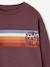 Sweat garçon col rond blanc chiné+mauve - vertbaudet enfant 