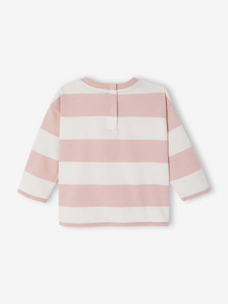 T-shirt manches longues bébé fille rose poudré - vertbaudet enfant 