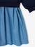 Meisjesjurk met lange mouwen ecru+marineblauw - vertbaudet enfant 