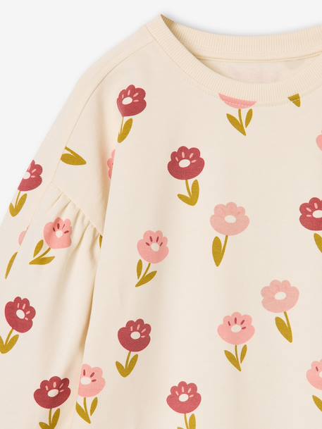 Robe courte fille écru+olive - vertbaudet enfant 