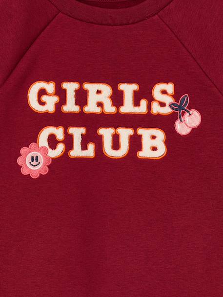 Robe sweat fille rouge - vertbaudet enfant 