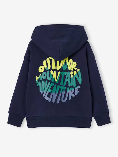 Jongenshoodie gemêleerd rood+marineblauw - vertbaudet enfant 
