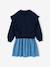 Robe manches longues fille écru+marine - vertbaudet enfant 