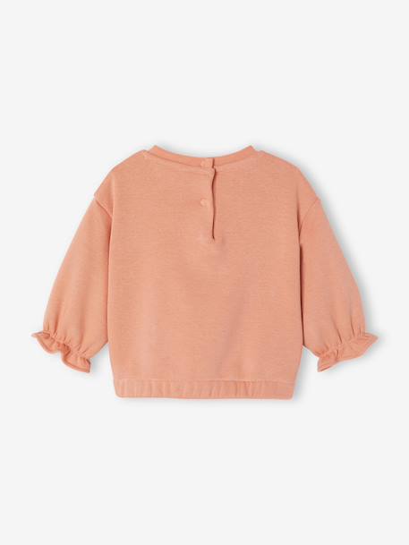 Sweat bébé fille manches longues abricot - vertbaudet enfant 