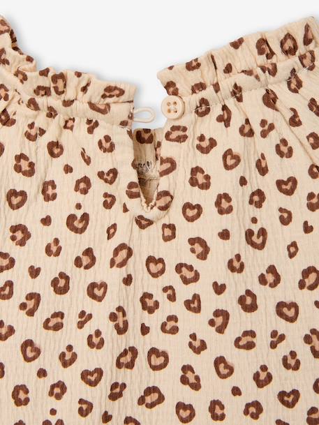 T-shirt manches longues bébé fille vanille+vert sauge - vertbaudet enfant 