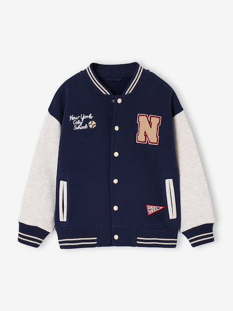 Teddy sweater jongen dennen+marineblauw - vertbaudet enfant 