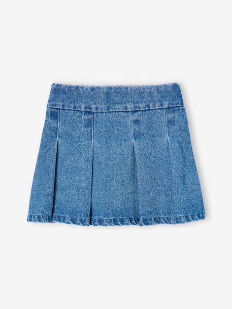 Denim skort voor meisjes ongewassen denim - vertbaudet enfant 
