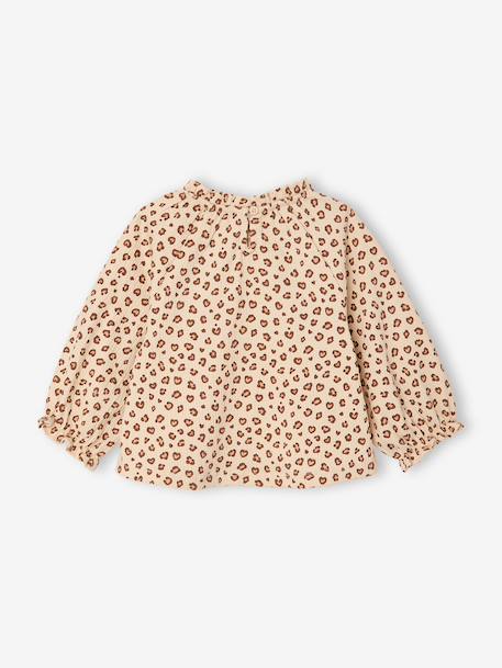 Babyshirt met lange mouwen en print saliegroen+vanille - vertbaudet enfant 